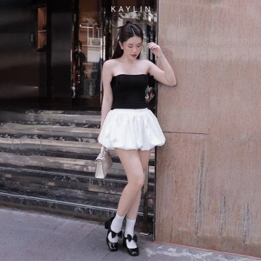 [SALE SỐC] Áo ống Kaylin cúp ngực nơ xinh, thun lụa co giãn mát mẻ - 137k 4