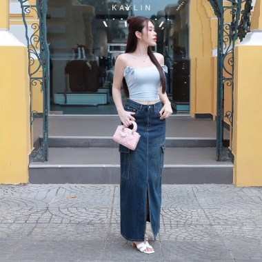 [SALE SỐC] Áo ống Kaylin cúp ngực nơ xinh, thun lụa co giãn mát mẻ - 137k 8