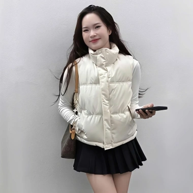 SALE SỐC Áo Phao Gile Nữ Lông Vũ Chữ M Không Tay Giữ Ấm Mùa Đông Giá 128k