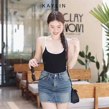 [SALE SỐC] Bodysuit Kaylin hai dây viền thun co giãn - Đi biển, tiệc, giá 158k 4