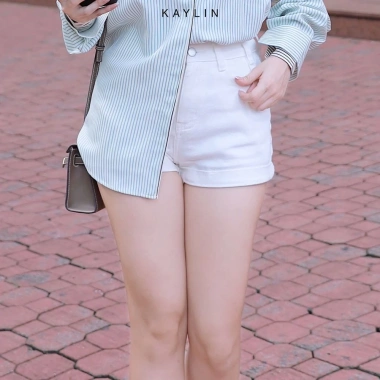 [SALE SỐC] Quần Short Jean Kaylin phong cách năng động, dày dặn, phối belt - 218k 2