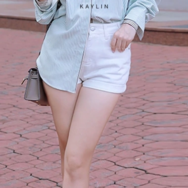 [SALE SỐC] Quần Short Jean Kaylin phong cách năng động, dày dặn, phối belt - 218k 3