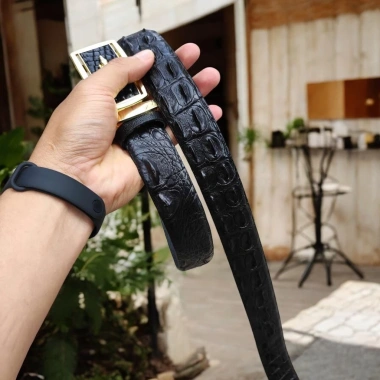 Sale Sốc Thắt Lưng Cá Sấu Gù Đẹp TS106V Mặt Vàng Giá Ưu Đãi 628k