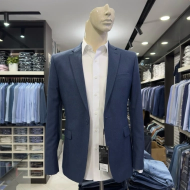 SALE TẾT Áo blazer nam Owen 2 lớp màu xanh đậm regular fit 1 khuy giảm giá 19%