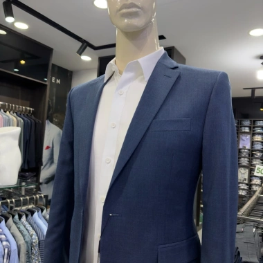 SALE TẾT Áo blazer nam Owen 2 lớp màu xanh đậm regular fit 1 khuy giảm giá 19%