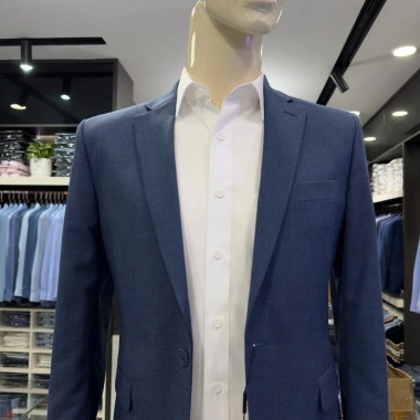 SALE TẾT Áo blazer nam Owen 2 lớp màu xanh đậm regular fit 1 khuy giảm giá 19%