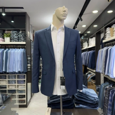 SALE TẾT Áo blazer nam Owen 2 lớp màu xanh đậm regular fit 1 khuy giảm giá 19%