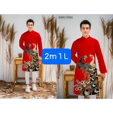 SALE Tết áo dài nam gấm lụa thêu tay cao cấp – Giá chỉ 161.5k