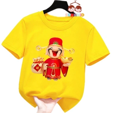Sale Tết Áo Thun Trẻ Em Thần Tài Cầm Thoải Vàng Túi Vàng 6-30kg Giá Ưu Đãi 100.333đ 2