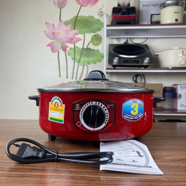 Sale Tết Nồi Lẩu Điện Đa Năng 30cm 3L 800W Chống Dính Chiên Xào Rán Nấu Giá 350k 3
