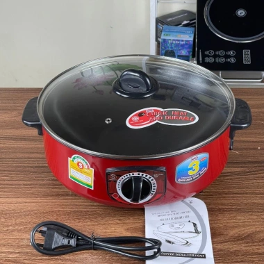 Sale Tết Nồi Lẩu Điện Đa Năng 30cm 3L 800W Chống Dính Chiên Xào Rán Nấu Giá 350k 10