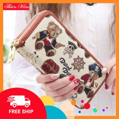 Sale Ví Nữ Dài Cầm Tay Đựng Điện Thoại Nhiều Ngăn, Ngăn Thẻ Tiện Lợi Giá 285k