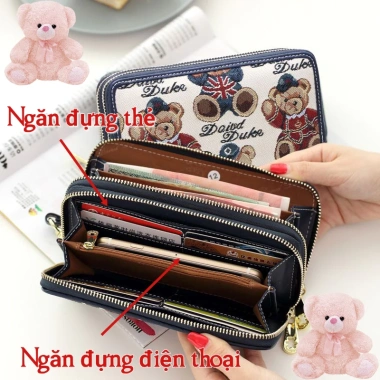 Sale Ví Nữ Dài Cầm Tay Đựng Điện Thoại Nhiều Ngăn, Ngăn Thẻ Tiện Lợi Giá 285k 2