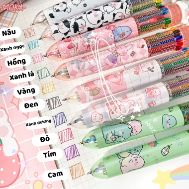 Sale Xuyên Tết Bút Viết Bấm 10 Màu Mực Tiện Lợi – Cute Peach, Phù Hợp Bullet Journal, 11.999₫ 2