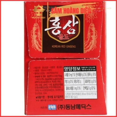 Sâm Hoàng Diệu Nước hồng sâm Dongnam 6 năm tuổi 100ml - 10 chai - 77.999 VND 4 Sâm Hoàng Diệu Nước hồng sâm Dongnam 6 năm tuổi 100ml - 10 chai - 77.999 VND 4