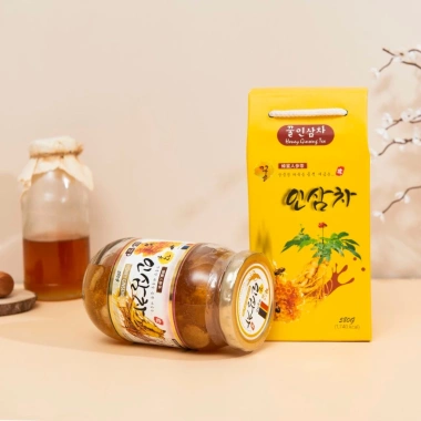 Sâm Ngâm Mật Ong Lát Hàn Quốc 560g - Hũ có Túi Xách, Giá ưu đãi 218.000 VND