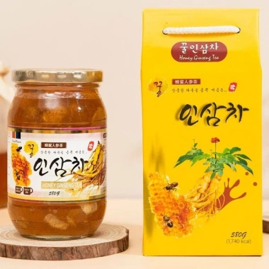 Sâm Ngâm Mật Ong Lát Hàn Quốc 560g - Hũ có Túi Xách, Giá ưu đãi 218.000 VND