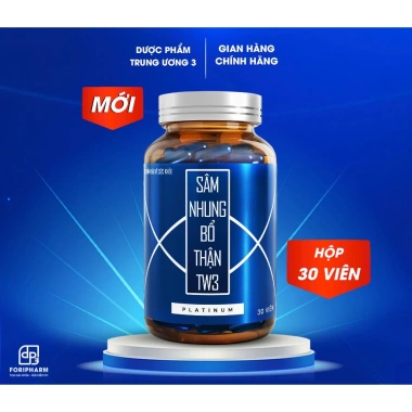 Sâm Nhung Bổ Thận TW3 Platinum Mới 30 viên - Giảm giá 421.950, sức khỏe nam giới