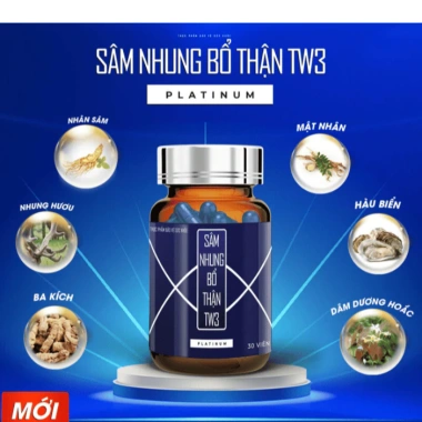 Sâm Nhung Bổ Thận TW3 Platinum Mới 30 viên - Giảm giá 421.950, sức khỏe nam giới 2 Sâm Nhung Bổ Thận TW3 Platinum Mới 30 viên - Giảm giá 421.950, sức khỏe nam giới 2