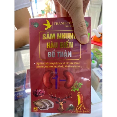 Sâm Nhung Hầu Biển Bổ Thận 60v - Giảm Tiểu Đêm Nam Nữ - Hàng Chính Hãng Giá 198k