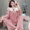 Sammy Bộ Mặc Cổ Sen ren vạt vuông đũi Vân mây mềm xinh xắn Nữ - 134.600 VND 2