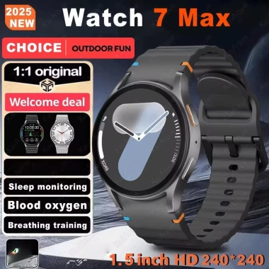 Samsung Watch7 Max 2.025 AMOLED Đồng hồ thông minh Bluetooth chống nước thể thao nam nữ quà tặng Nhật Bản