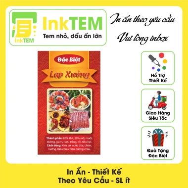 Sẵn 15 tem in nhãn dán sữa chống nước InkTEM Decan 10x6cm - Lạp xưởng Tết, chỉ 27.000 VND