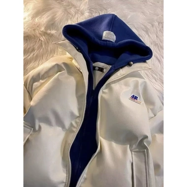Sẵn Hàng Áo Khoác Phao Da PU Form Rộng Màu Trắng Basic Thời Trang Nữ Giá 190k 2
