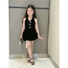 Sẵn hàng HK22 Váy đầm bí nhung đen đính nơ cổ yếm cho bé gái 7-40kg - Giá ưu đãi 299,000₫ 5