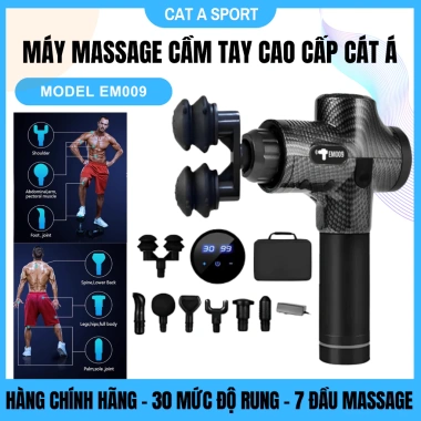 Sẵn hàng Máy Massage EM009/EM8.198 30 mức rung, 7 đầu chuyên sâu, LCD cảm ứng, pin 8h - Giá chỉ 769.000₫