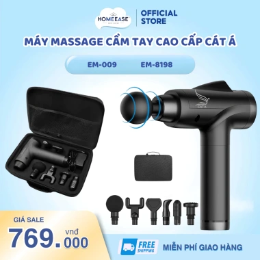 Sẵn hàng Máy Massage EM009/EM8.198 30 mức rung, 7 đầu chuyên sâu, LCD cảm ứng, pin 8h - Giá chỉ 769.000₫