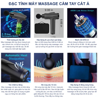 Sẵn hàng Máy Massage EM009/EM8.198 30 mức rung, 7 đầu chuyên sâu, LCD cảm ứng, pin 8h - Giá chỉ 769.000₫