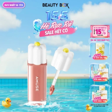 Săn Sale Son Nước Bóng Thuần Chay Amuse Dew Tint 4g - 329k, màu lì lâu trôi
