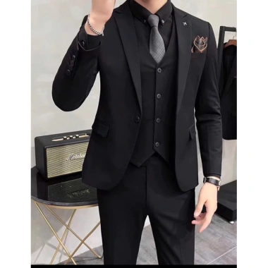 Sẵn sàng Bigsize: Set áo vest nam đen và quần form chú rể cao cấp, đi tiệc, giảm giá 590k 7