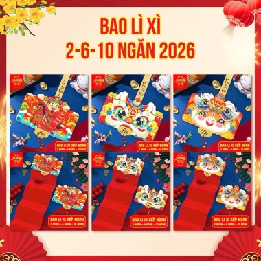 Sàn trợ giá Lì xì 2-6-10 ngăn 2.026 - Bộ gieo quẻ, bao lì xì cưới, tân gia, sinh nhật, chỉ 8.575₫