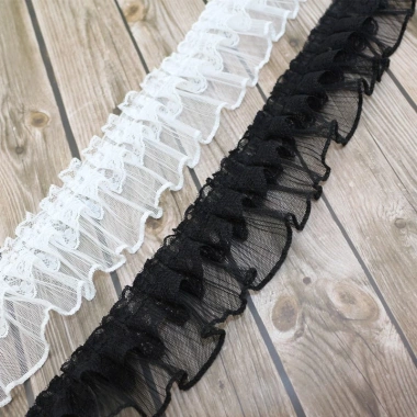 Sân Xếp Ly Ren Viền Xù 6cm Luật Sư Lưới Vải Ruy Băng Hoa - Phụ Kiện Quần Áo Giá Tốt