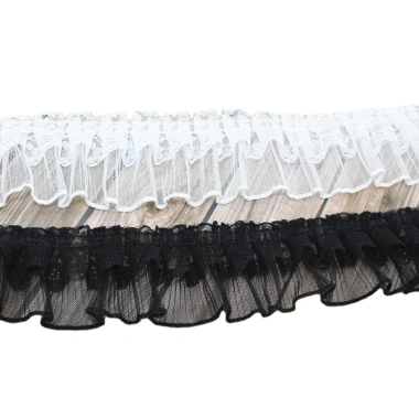 Sân Xếp Ly Ren Viền Xù 6cm Luật Sư Lưới Vải Ruy Băng Hoa - Phụ Kiện Quần Áo Giá Tốt