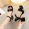Sandal Cao Gót BMS95 2 Màu Đen Trắng Đế Đúp Cao 10cm Thời Trang Hè 2.023 250k 6