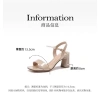 Sandal cao gót DustO công sở, da mềm chắc, 8cm, màu be nude - Giá 330.000đ 4