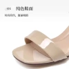 Sandal cao gót DustO công sở, da mềm chắc, 8cm, màu be nude - Giá 330.000đ 7