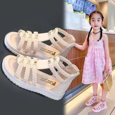 Sandal Chiến Binh Bé Gái Cổ Cao Đính Đá - Đế Mềm Chống Trơn Trượt, Giá 209.300₫
