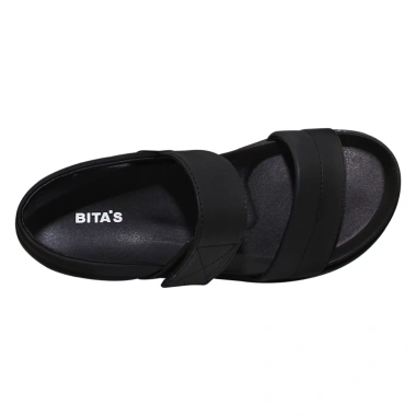 Sandal đế bằng nữ Bita's SHANAH.07 Đen Kem Nâu giảm còn 265k, thoải mái thời trang