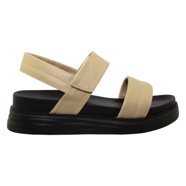 Sandal đế bằng nữ Bita's SHANAH.07 Đen Kem Nâu giảm còn 265k, thoải mái thời trang