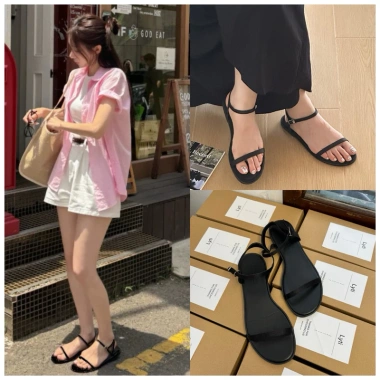 Sandal đế bệt quai mảnh basic Lytishoes G211 - Giá 250k, thoải mái đi học đi làm