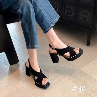 Sandal đế đôi gót cao 7p tôn – Hoả tốc, hàng có sẵn, phù hợp váy công sở, giảm còn 380k