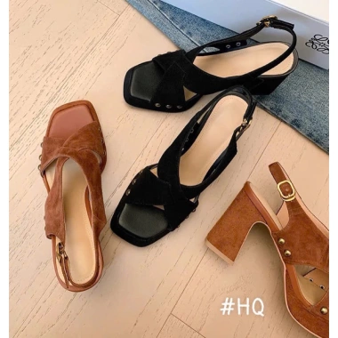 Sandal đế đôi gót cao 7p tôn – Hoả tốc, hàng có sẵn, phù hợp váy công sở, giảm còn 380k