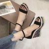 Sandal Đế Xuồng Quai Tết Sẵn Size 34-39 Cao 9cm Giá Giảm Chỉ 380k