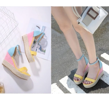 Sandal Đế Xuồng Quai Tết Sẵn Size 34-39 Cao 9cm Giá Giảm Chỉ 380k 4