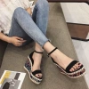 Sandal Đế Xuồng Quai Tết Sẵn Size 34-39 Cao 9cm Giá Giảm Chỉ 380k 9