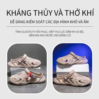 Sandal Đi Biển Nam Nữ EVA Siêu Nhẹ Thoáng, Co Giãn Cao Cấp - Giá Ưu Đãi 67.620₫ 4 Sandal Đi Biển Nam Nữ EVA Siêu Nhẹ Thoáng, Co Giãn Cao Cấp - Giá Ưu Đãi 67.620₫ 4